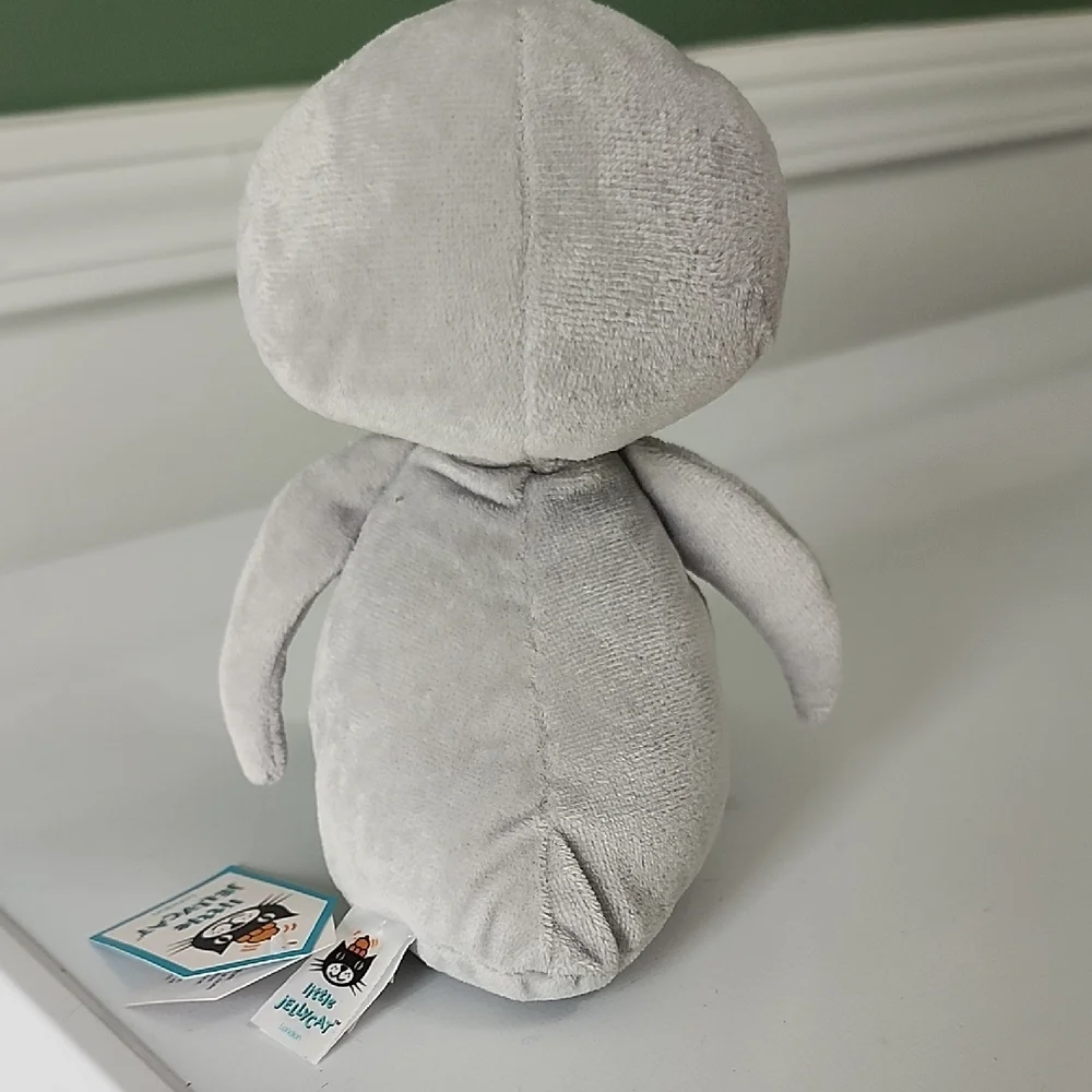 Jellycat Little THUMBLE Gray and White Bird Plush Toy - Picture 4 of 5